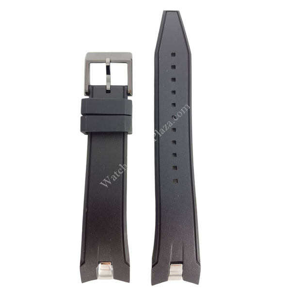 Seiko SNAE89P1 Black Rubber Watch Band 7T62 - 0LC0 Strap 21mm - Watch Plaza