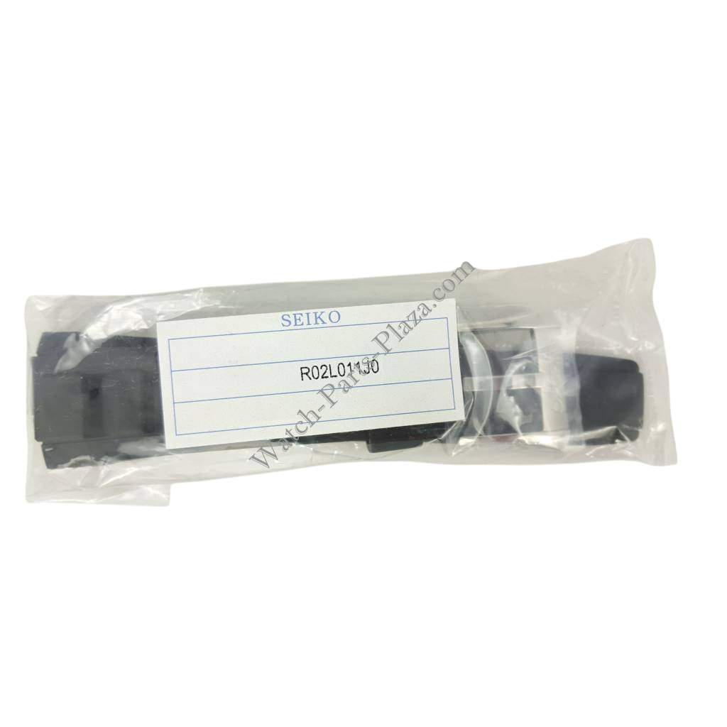 SEIKO SNAF39 SNP101P2 Black Silicon Watch Band 22mm R02L011J0 Kinetic 7D48 - 0AN0 - Watch Plaza