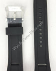 SEIKO SNAF39 SNP101P2 Black Silicon Watch Band 22mm R02L011J0 Kinetic 7D48 - 0AN0 - Watch Plaza