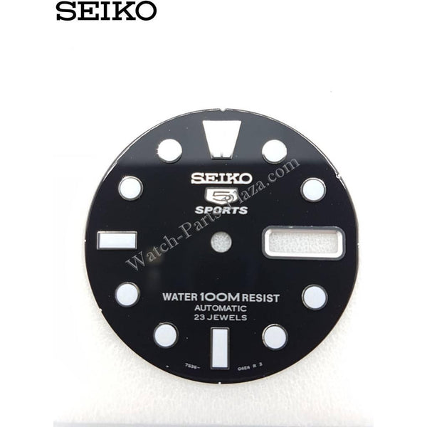 SEIKO SNZF17 SEA URCHIN BLACK DIAL SNZF17K1 5 SPORTS 7S36 - 03C0 SNZF17K2 - Watch Plaza