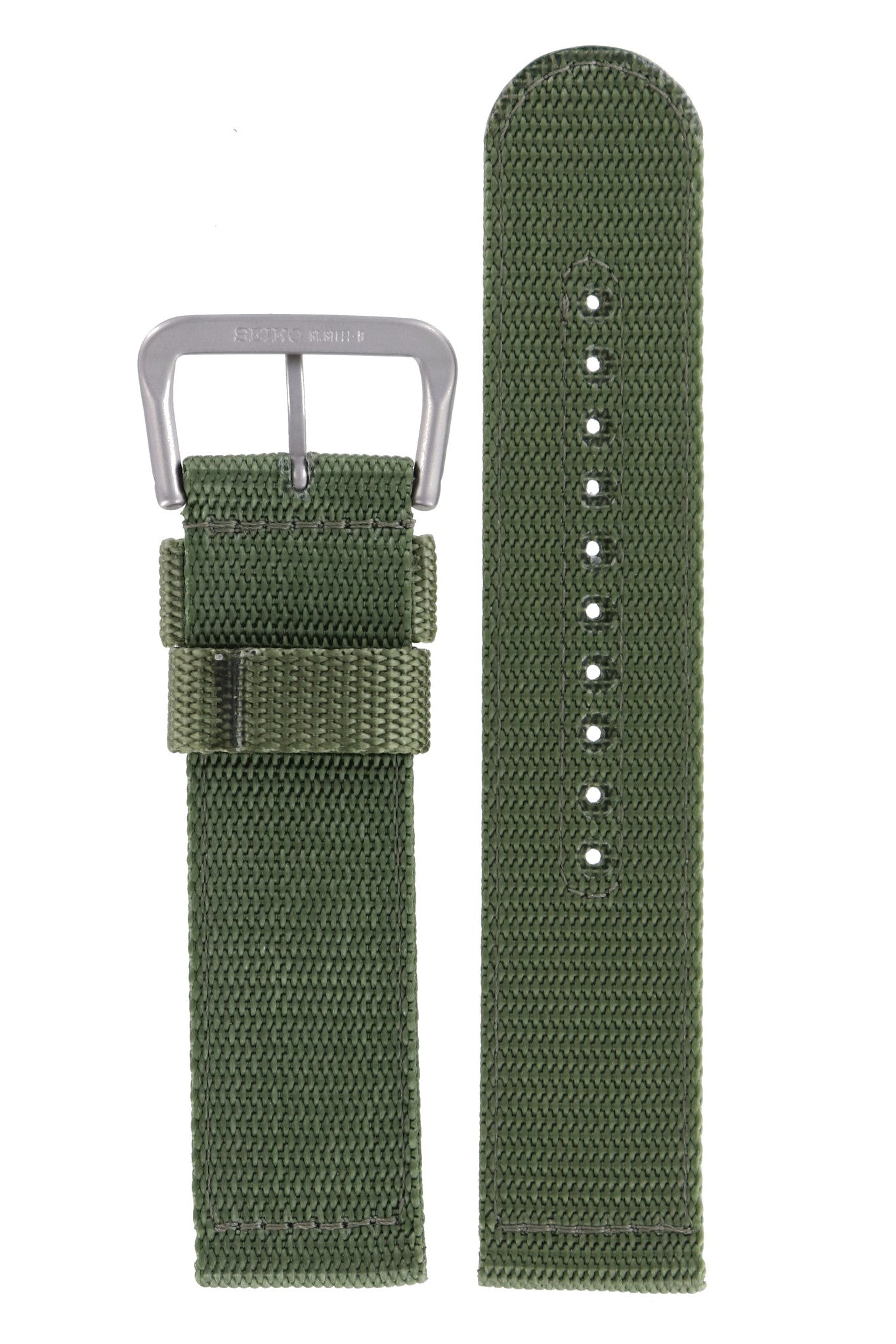 Seiko SNZG09, SNDA27, SNN219 & SNN239 Watch Band 4A212JL Green Textile 22 mm 5 Sports - Watch Plaza