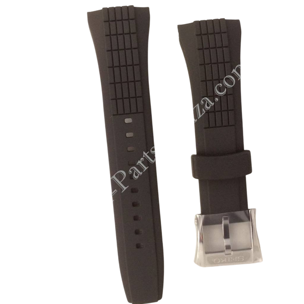 Seiko SPC007P1 SNAA93P2 Black Rubber Watch Band 7T62 - 0HD0 Strap 26mm - Watch Plaza