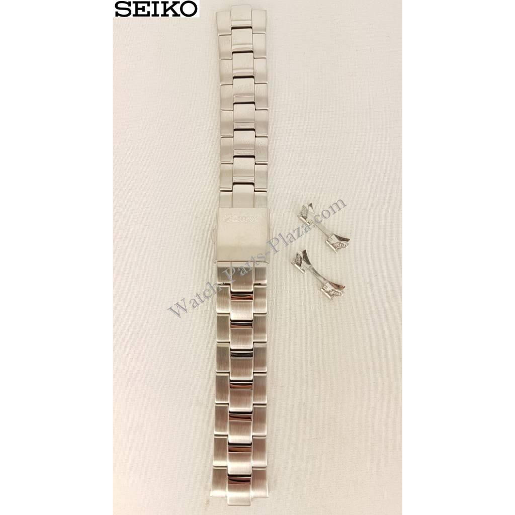 Seiko Spirit Solar Stainless Steel Watch Band V158 - 0AB0 Strap SBPX007 SBPX009 4A5G1 - Watch Plaza