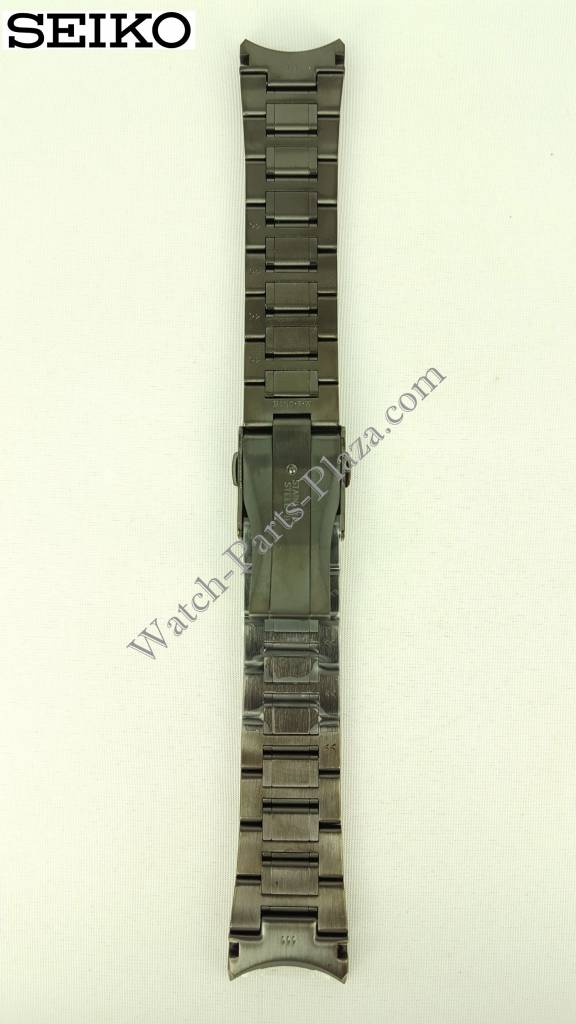 Seiko Sportura Stainless Steel Watch Band Black 21mm 7T62 - 0KV0 - Watch Plaza