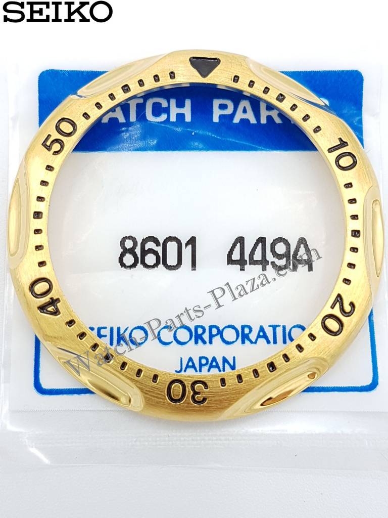 SEIKO SQ100 V657 - 7030 GOLD ROTATING BEZEL SKS008 SKS010 SKS012 SKS024 - Watch Plaza