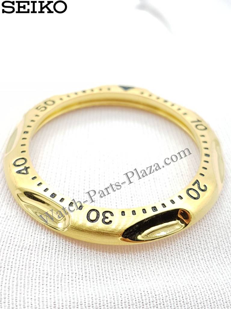 SEIKO SQ100 V657 - 7030 GOLD ROTATING BEZEL SKS008 SKS010 SKS012 SKS024 - Watch Plaza