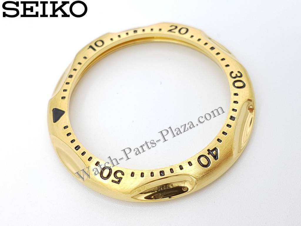 SEIKO SQ100 V657 - 7030 GOLD ROTATING BEZEL SKS008 SKS010 SKS012 SKS024 - Watch Plaza