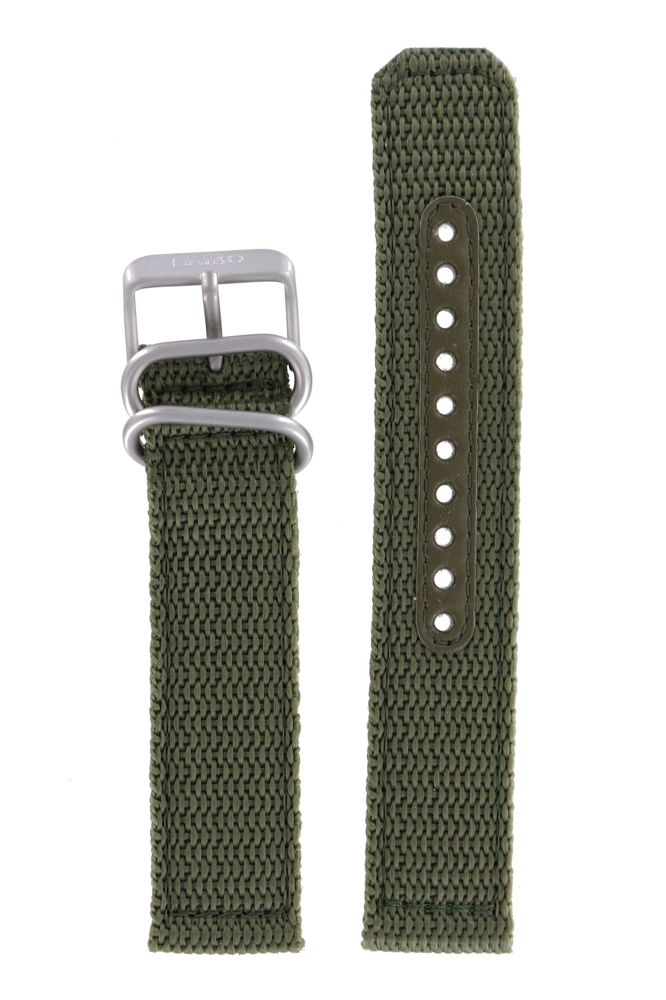 Seiko SRP145, SMY141 & SNKH69 Watch Band 301D3JL Green Textile 20 mm 5 Sports - Watch Plaza