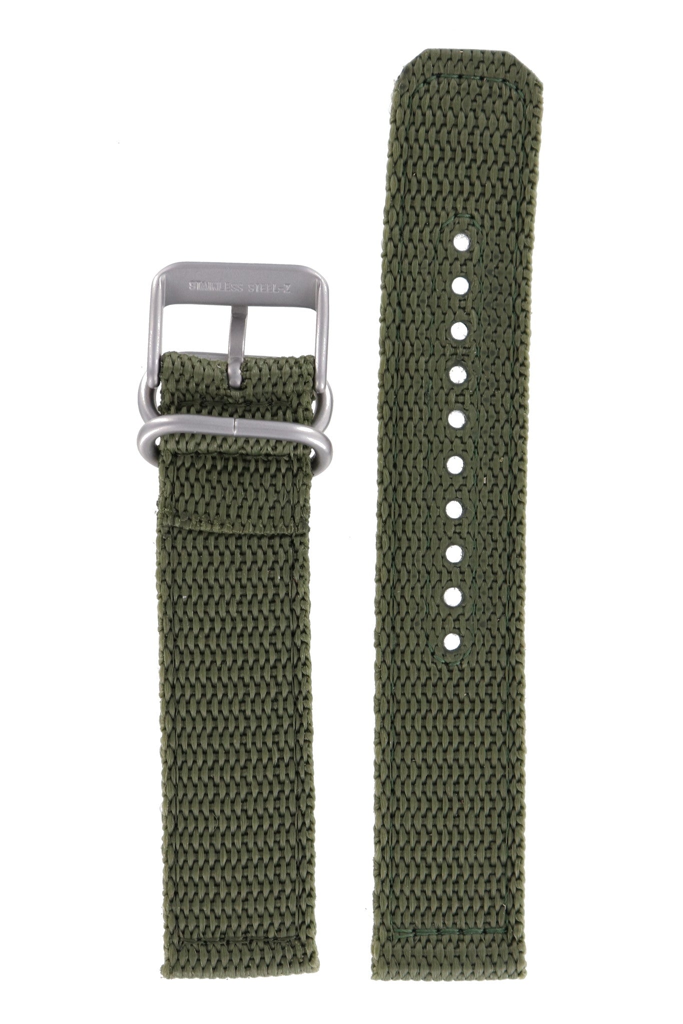 Seiko SRP145, SMY141 & SNKH69 Watch Band 301D3JL Green Textile 20 mm 5 Sports - Watch Plaza