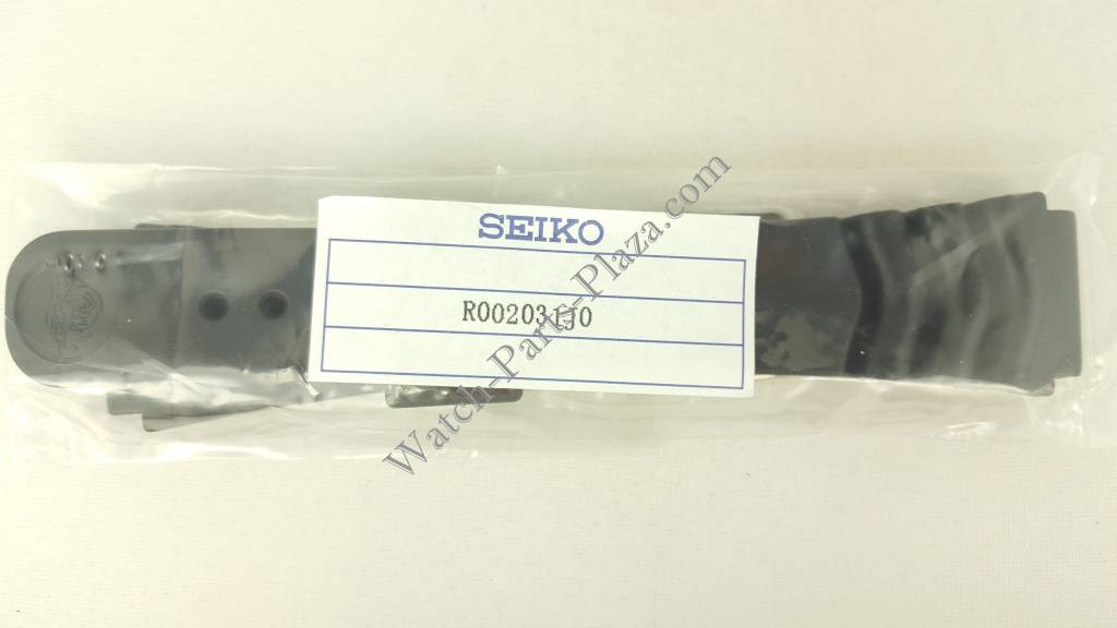 Seiko SRP497K1 SRP639 SKZ327 Black Rubber Watch Band 22 mm R002031J0 - Watch Plaza