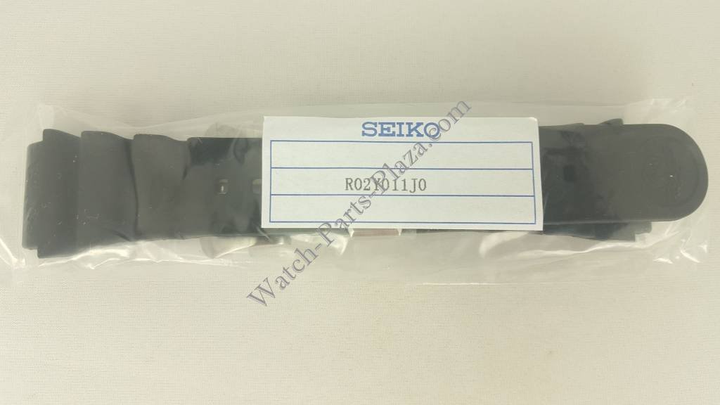 SEIKO SRP653K1 / SRP655K1 Black Silicon Watch Band Z 22 mm R02Y011J0 4R36 - 04D0 - Watch Plaza