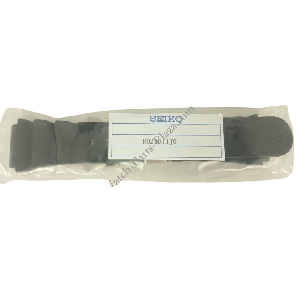 SEIKO SRP653K1 / SRP655K1 Black Silicon Watch Band Z 22 mm R02Y011J0 4R36 - 04D0 - Watch Plaza