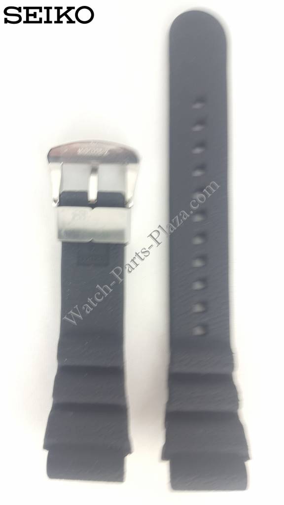 SEIKO SRP653K1 / SRP655K1 Black Silicon Watch Band Z 22 mm R02Y011J0 4R36 - 04D0 - Watch Plaza