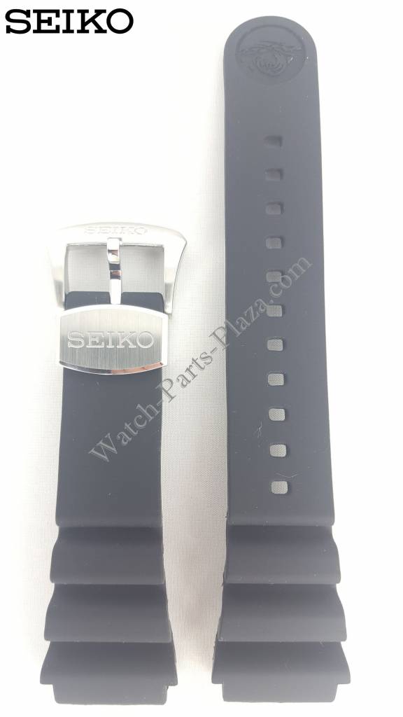 SEIKO SRP653K1 / SRP655K1 Black Silicon Watch Band Z 22 mm R02Y011J0 4R36 - 04D0 - Watch Plaza