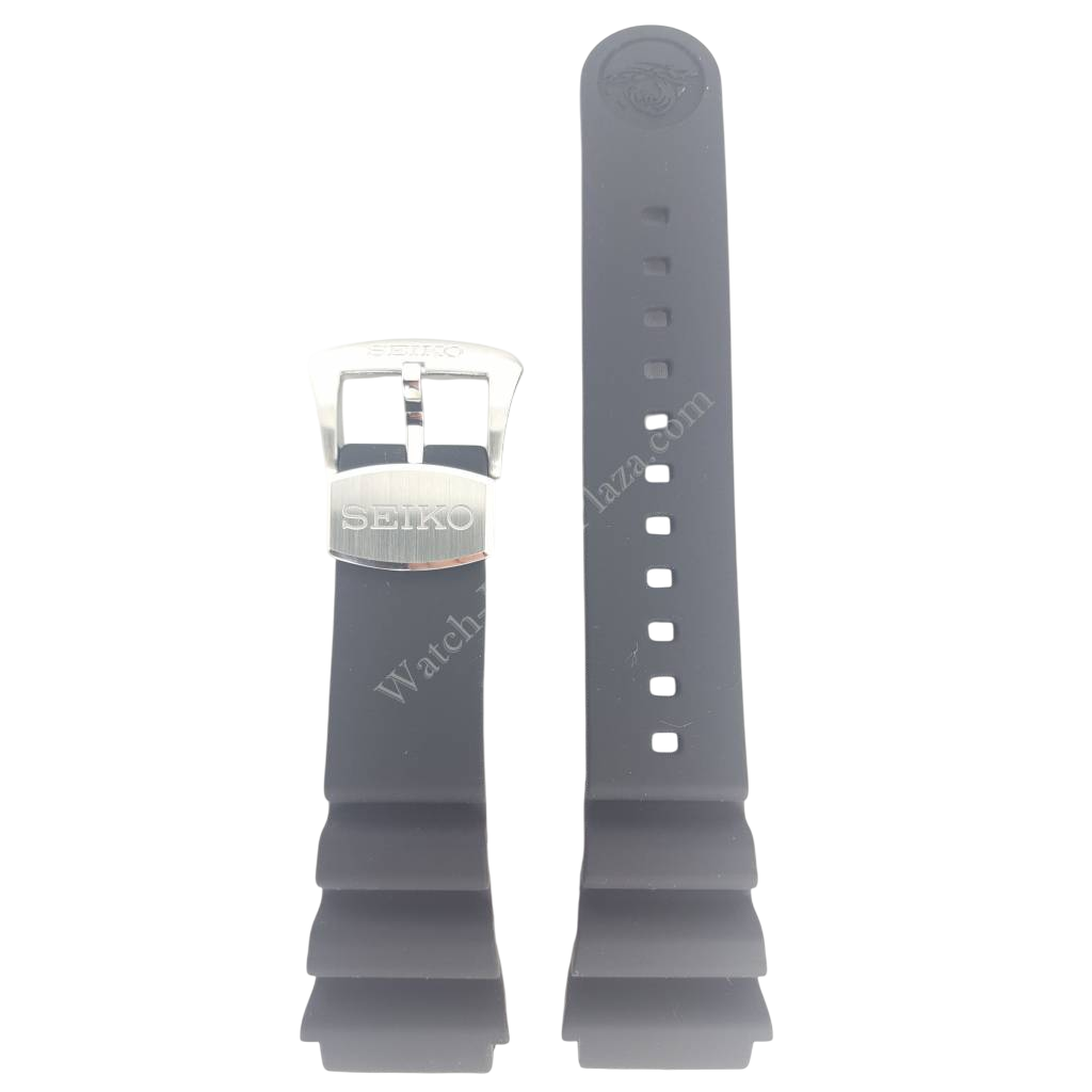 SEIKO SRP653K1 / SRP655K1 Black Silicon Watch Band Z 22 mm R02Y011J0 4R36 - 04D0 - Watch Plaza