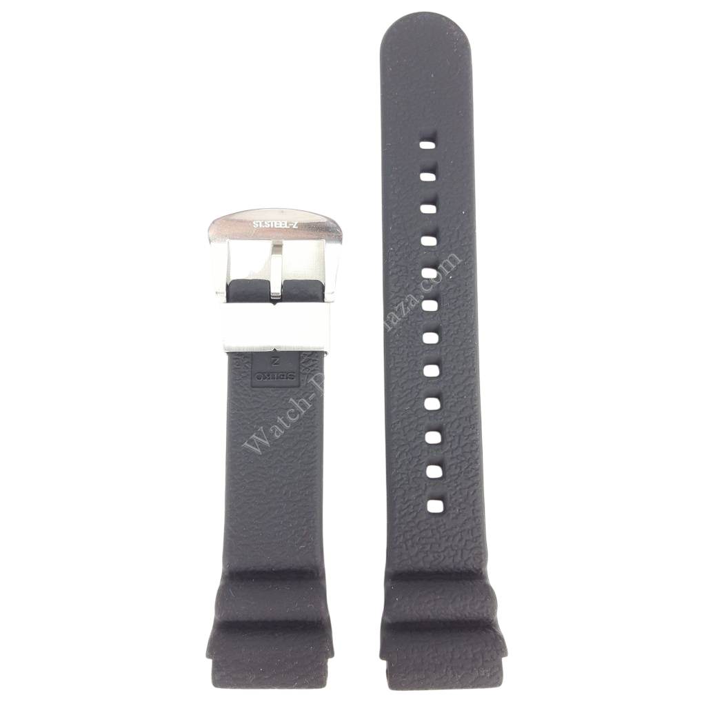 SEIKO SRP777K1, SRP779K1 Black Silicon Watch Band Z 22 mm R02F011J0 - Watch Plaza