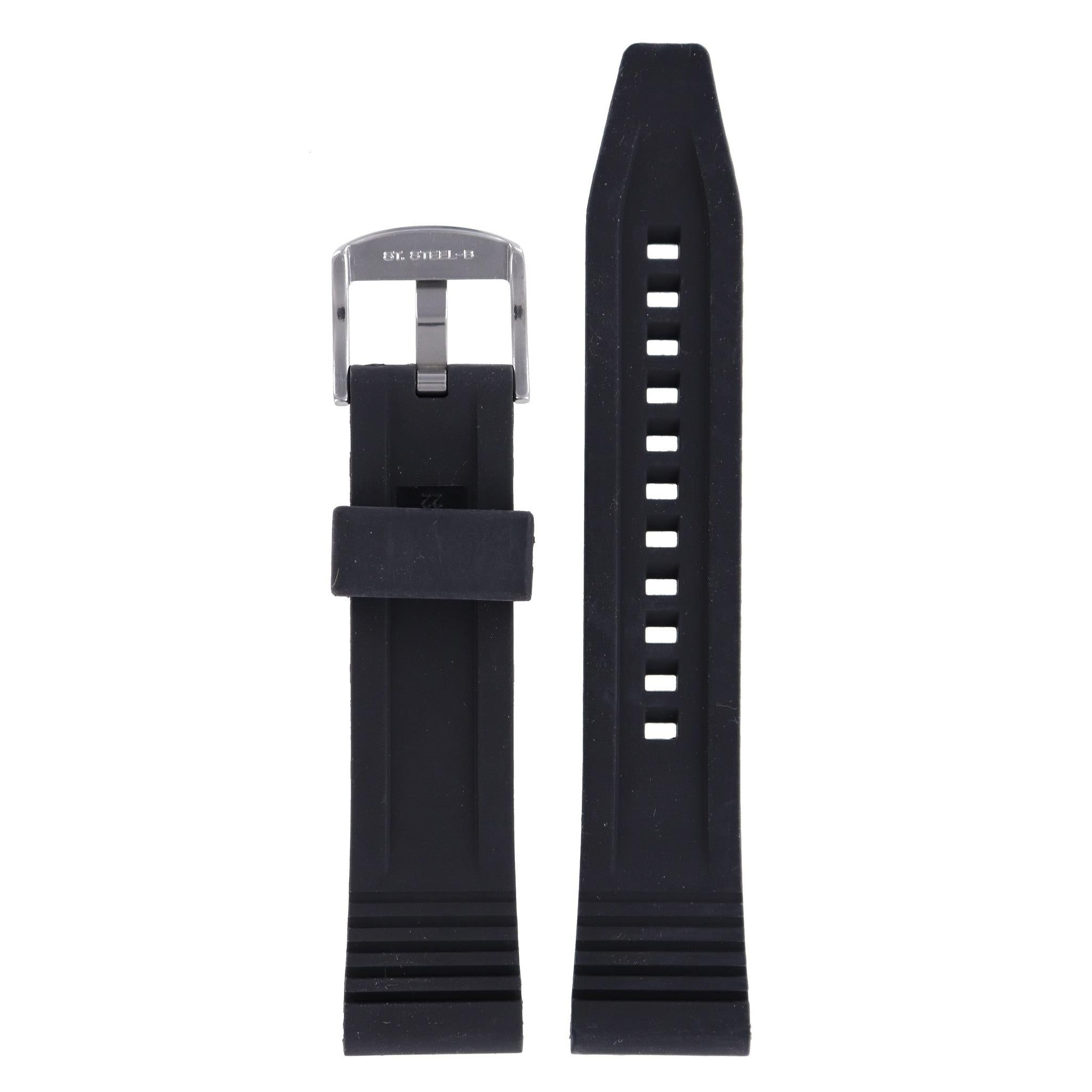 Seiko SRPB31, SNN243, SSB287 & SBDL021 Watch Band 301N1JR Black Silicone 22 mm Prospex - Watch Plaza