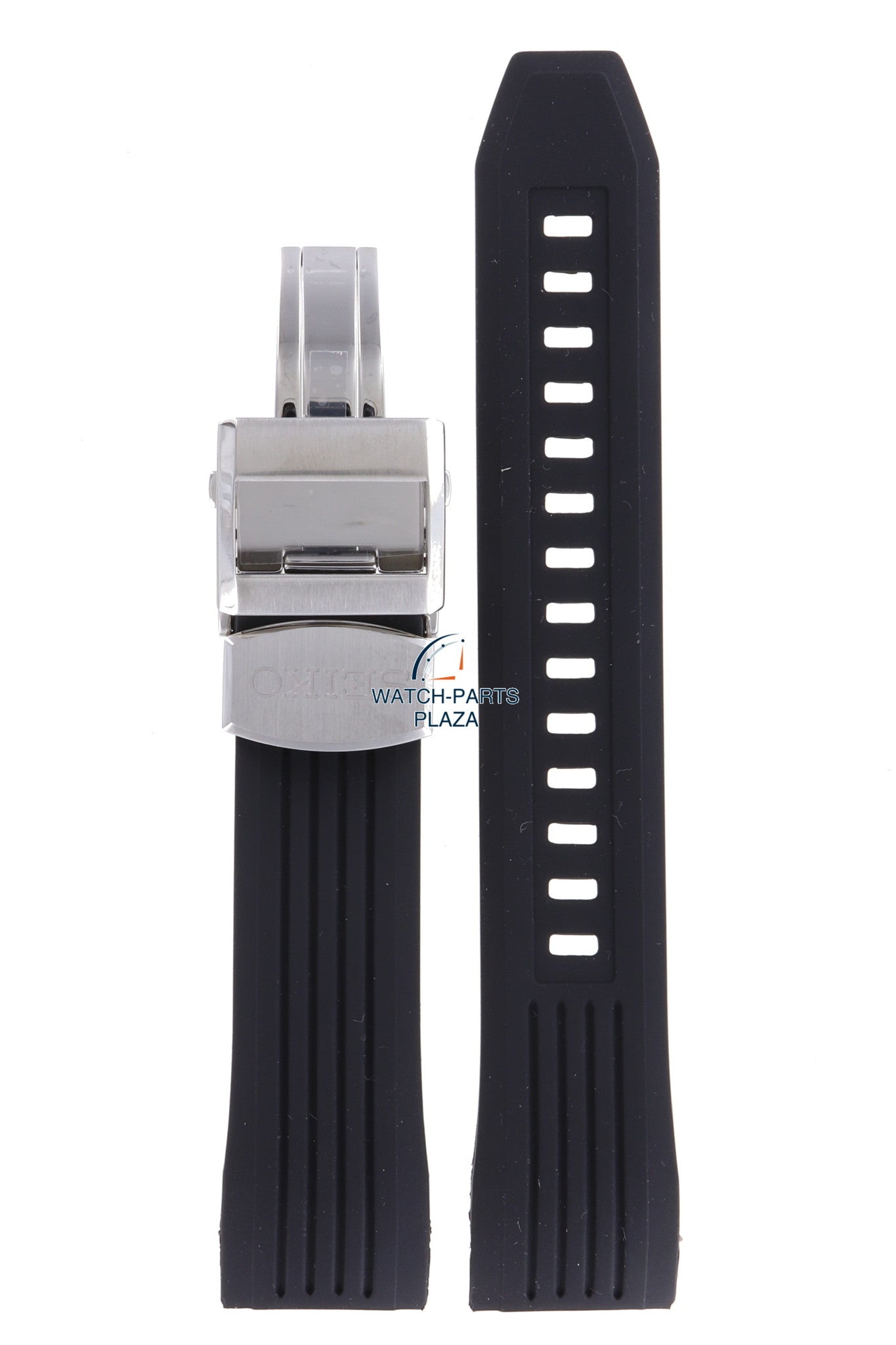 Seiko SSE015 Solar GPS Watch Band R01Z011J0 Black Silicone 22 mm Astron - Watch Plaza