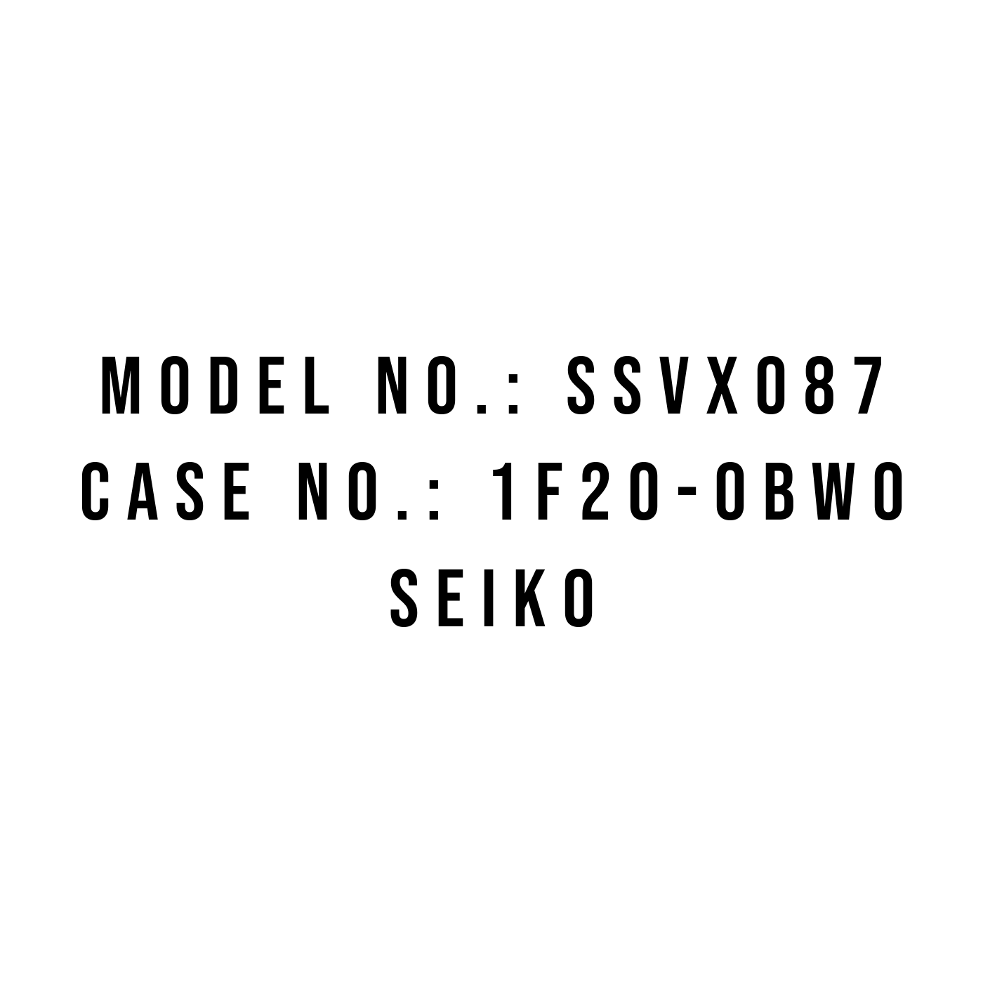 Seiko SSVX087 watch 1F20-0BW0