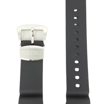 SEIKO SUN021J1 / SUN065P1 Black Silicon Watch Band CY 24mm R01Y011J0 - Watch Plaza