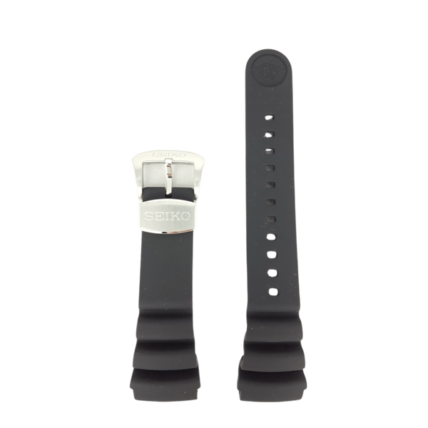 SEIKO SUN021J1 / SUN065P1 Black Silicon Watch Band CY 24mm R01Y011J0 - Watch Plaza