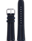 Seiko Swim Safe - W 18 Watch Band 4GB0JW Dark Blue Leather 18 mm SQ 100 - Watch Plaza