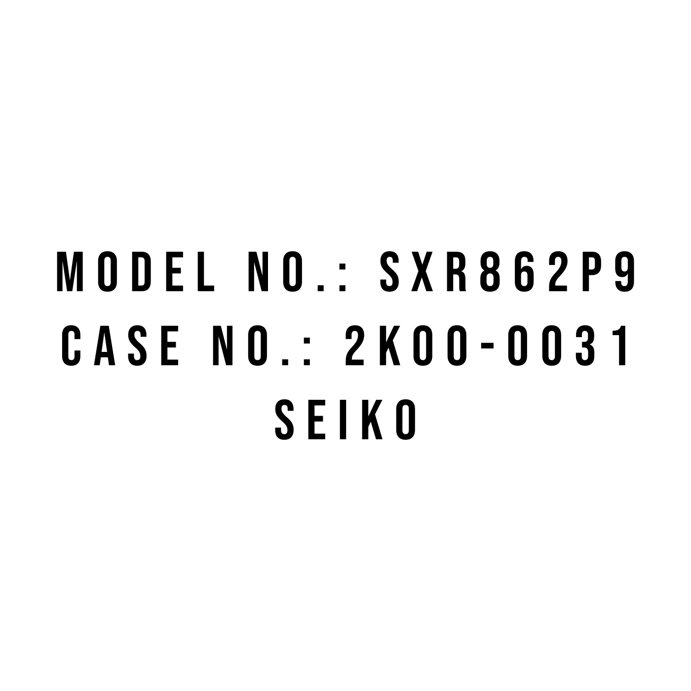 Seiko SXR862P9 watch 2K00-0031