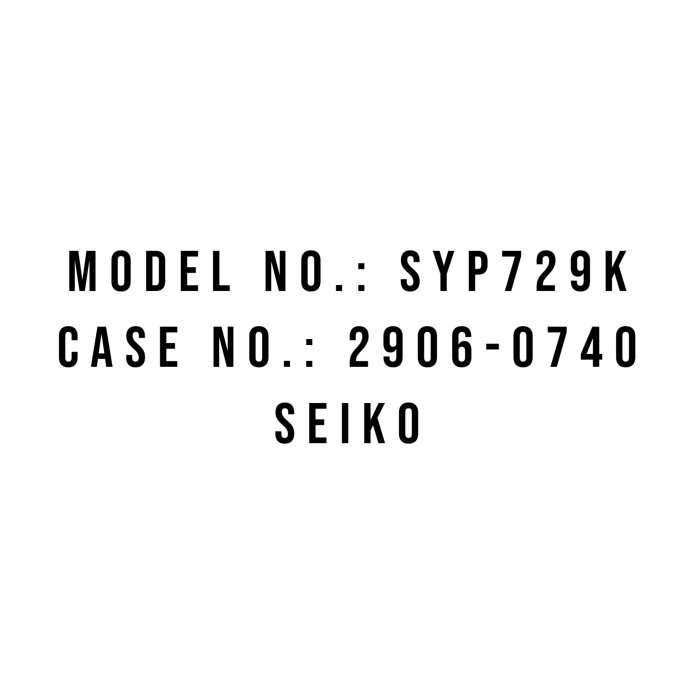 Seiko SYP729K watch 2906-0740