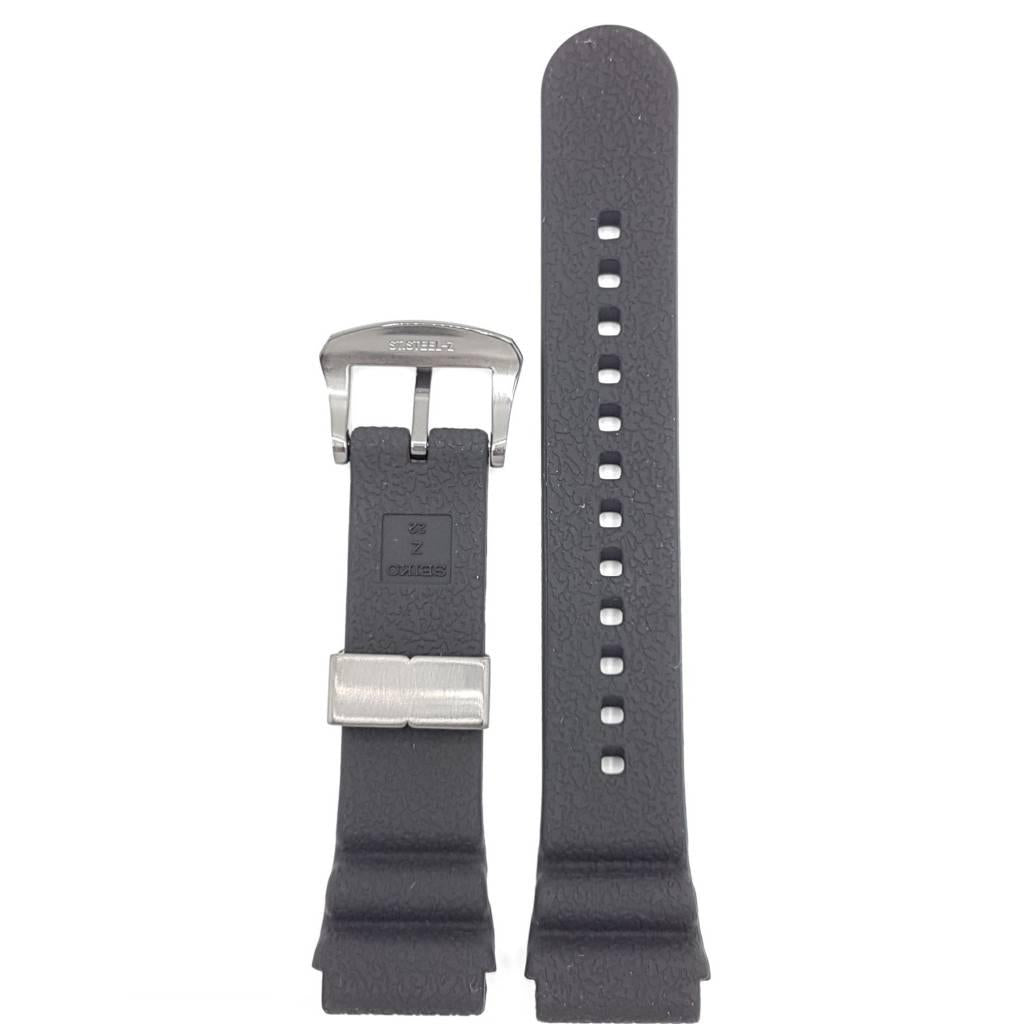 SEIKO TURTLE BLACK SILICON STRAP SRPB55 SRP777 WATCH BAND 4R35 - 01V0 BLACK BUCKLE - Watch Plaza