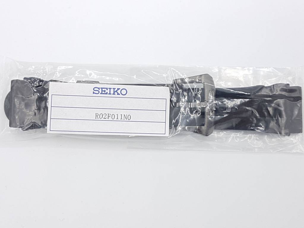 SEIKO TURTLE BLACK SILICON STRAP SRPB55 SRP777 WATCH BAND 4R35 - 01V0 BLACK BUCKLE - Watch Plaza