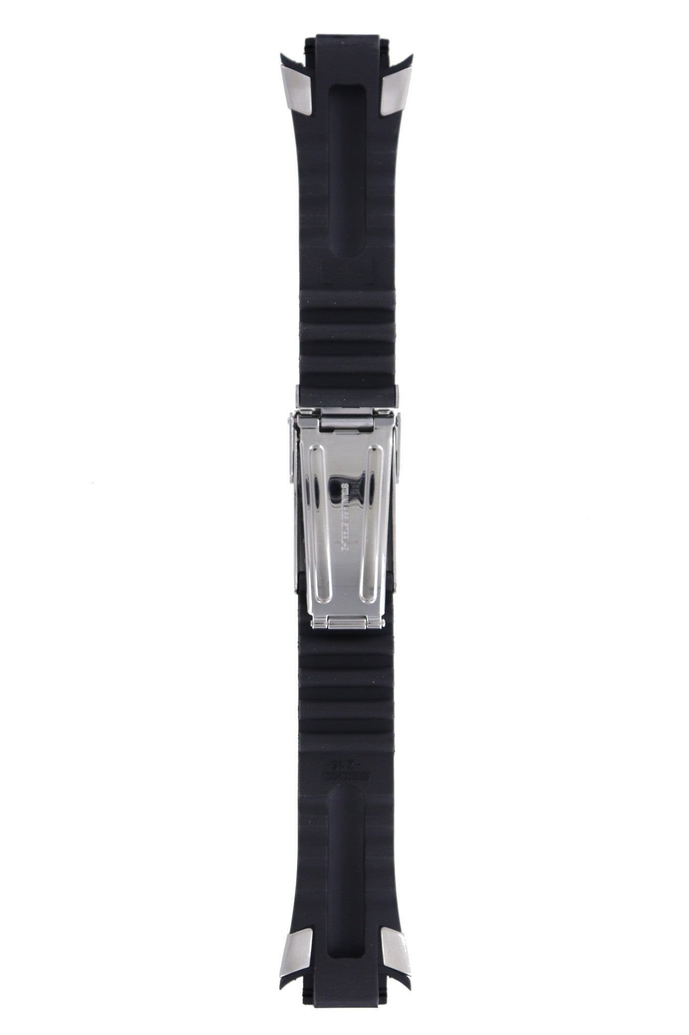 Seiko - Z 16 - V657 - 6120 Watch Band 4HC8JZ Black Silicone 16 mm - Watch Plaza