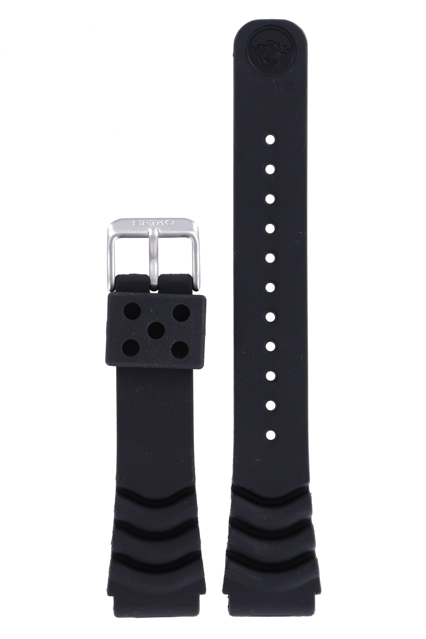 Seiko Z 20 - SNM037 - 7S35 - 00F0 Watch Band 4K30ZZ Black Silicone 20 mm Land Monster - Watch Plaza