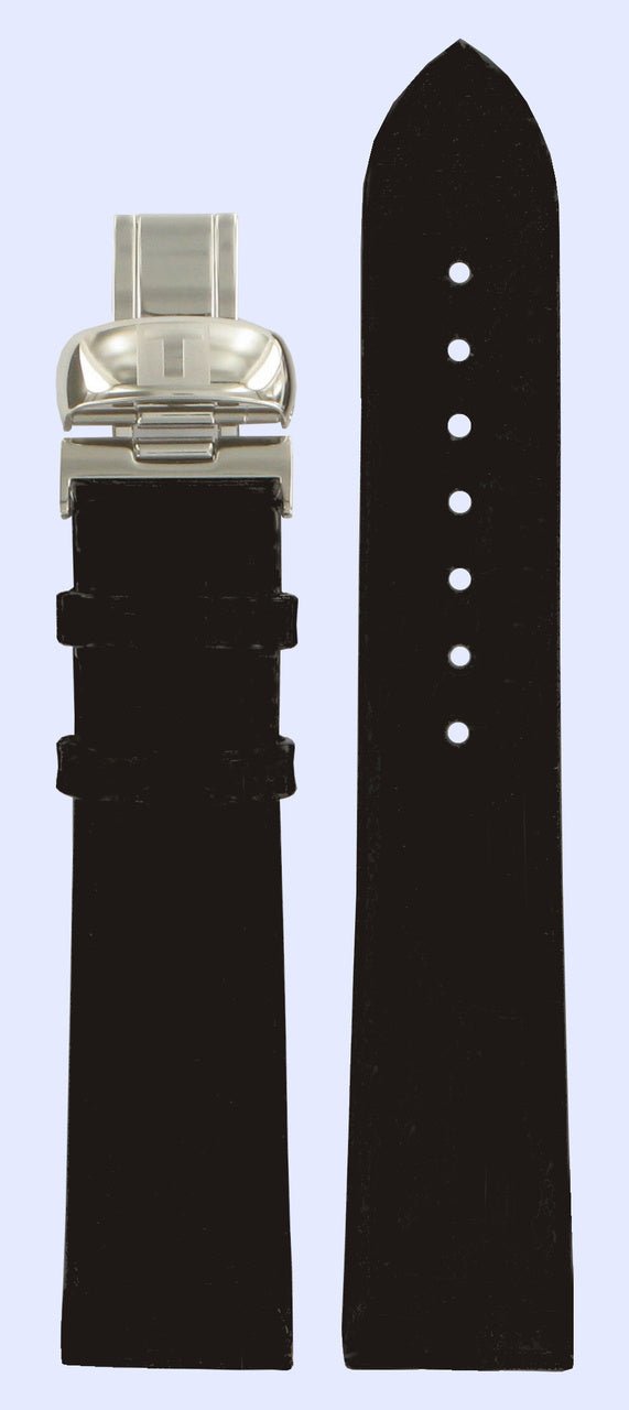 Tissot Bellflhour T11142551 Watch Band T600013551 Black Leather 18 mm T - Trend - Watch Plaza