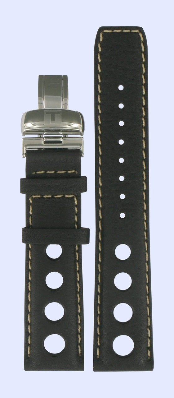 Tissot J562 / 662 - PRS516 Watch Band T600013237 Dark Brown Leather 20 mm PRS 516 - Watch Plaza