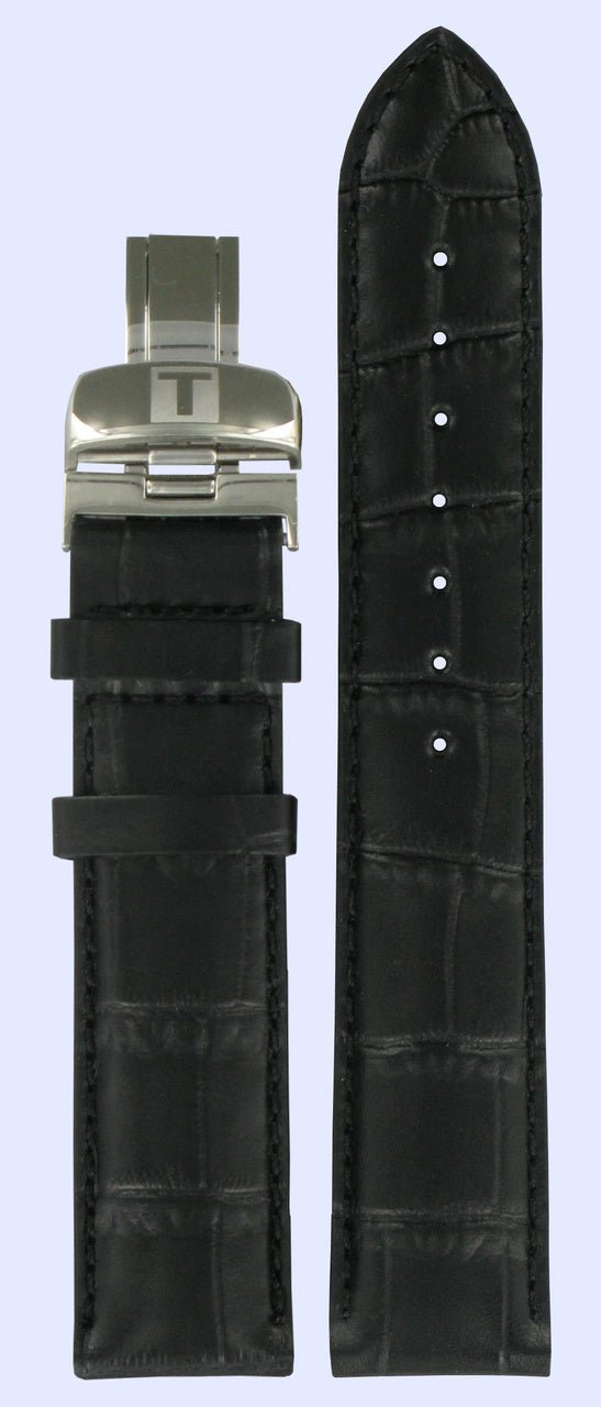 Tissot PRC200 - T014430 & T171526 Watch Band T600013369 Black Leather 19 mm PRC 200 - Watch Plaza