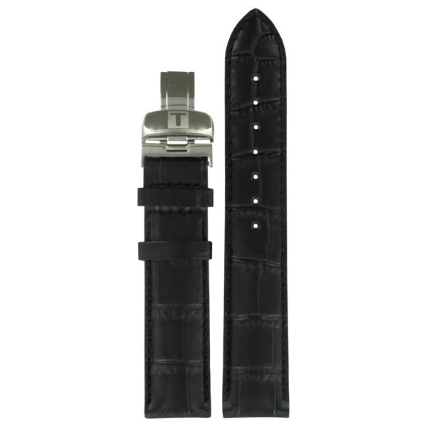 Tissot PRC200 - T014430 & T171526 Watch Band T600013369 Black Leather 19 mm PRC 200 - Watch Plaza