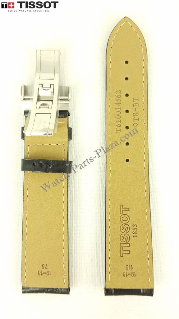 Tissot PRC200 - T014430 & T171526 Watch Band T600013369 Black Leather 19 mm PRC 200 - Watch Plaza