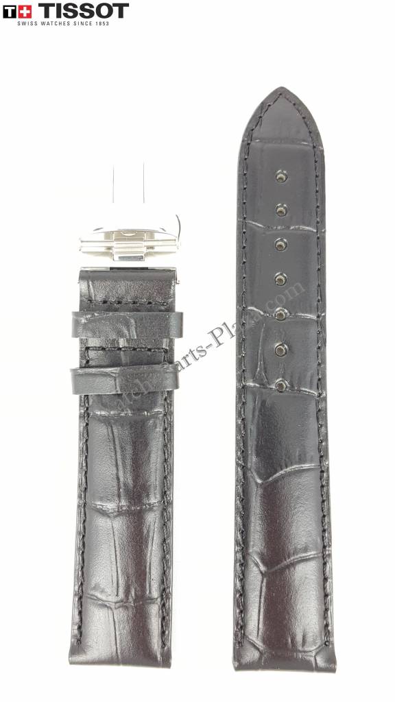 Tissot PRC200 - T014430 & T171526 Watch Band T600013369 Black Leather 19 mm PRC 200 - Watch Plaza