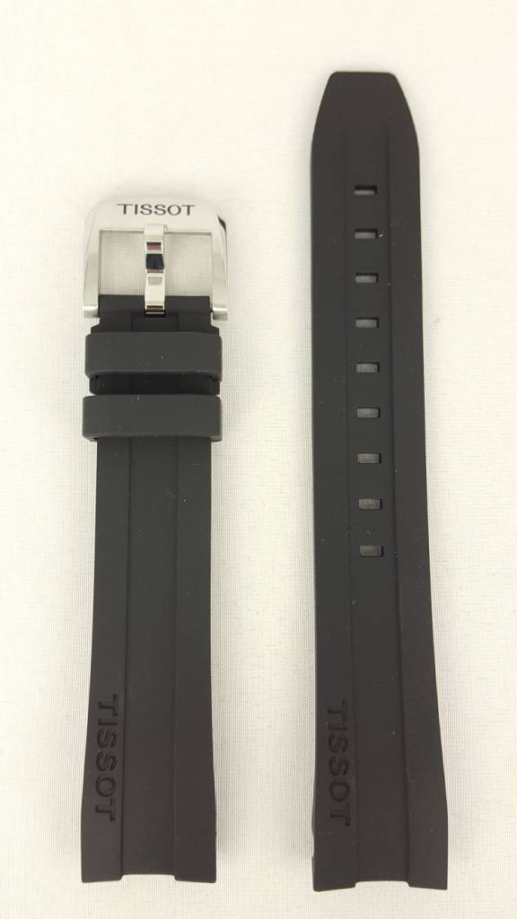 Tissot PRC200 - T055417A Watch Band T603032879 Black Silicone 19 mm PRC 200 - Watch Plaza