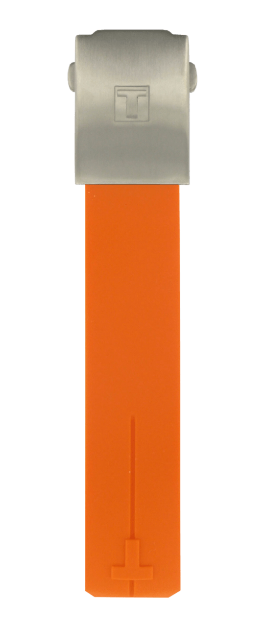 Tissot T - Touch II - T013420 &amp; T047420 Watch Band T603026664 Orange Silicone 21 mm T - Touch - Watch Plaza