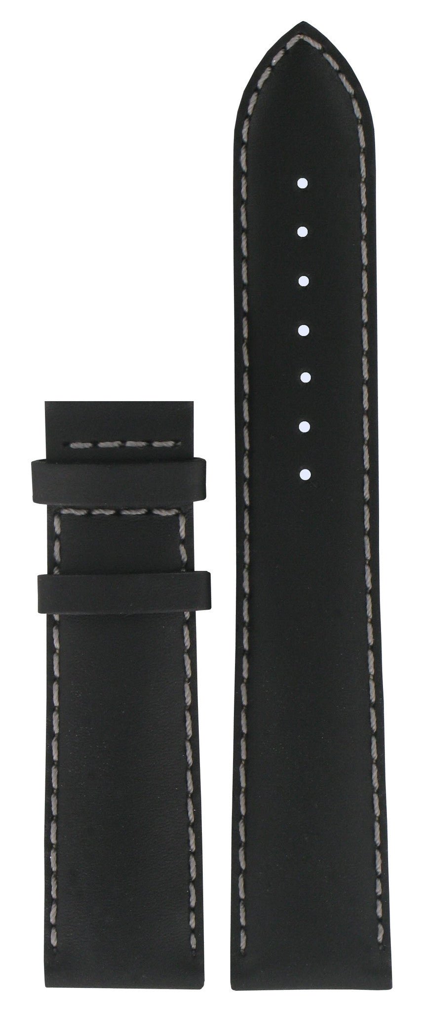 Tissot T005507A Watch Band T610027944 Black Leather 20 mm Quadrato - Watch Plaza