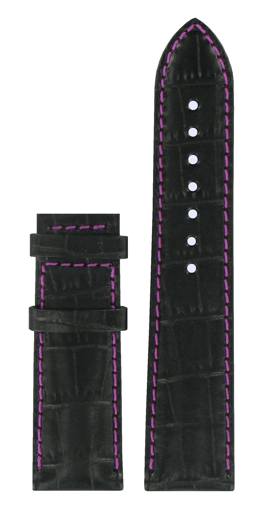 Tissot T0055101611700 XL Watch Band T610028980 Black Leather 20 mm Quadrato - Watch Plaza