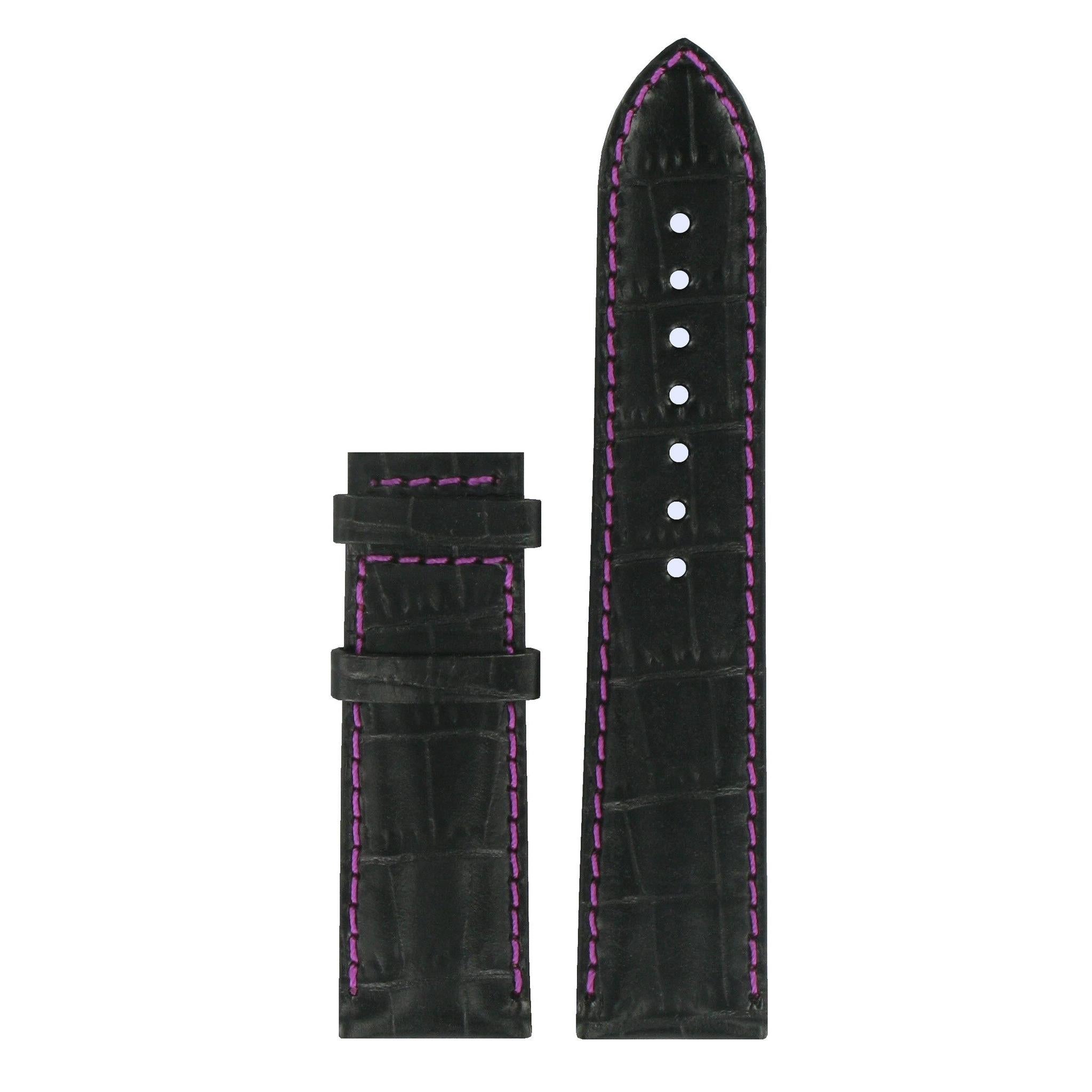 Tissot T0055101611700 XL Watch Band T610028980 Black Leather 20 mm Quadrato - Watch Plaza