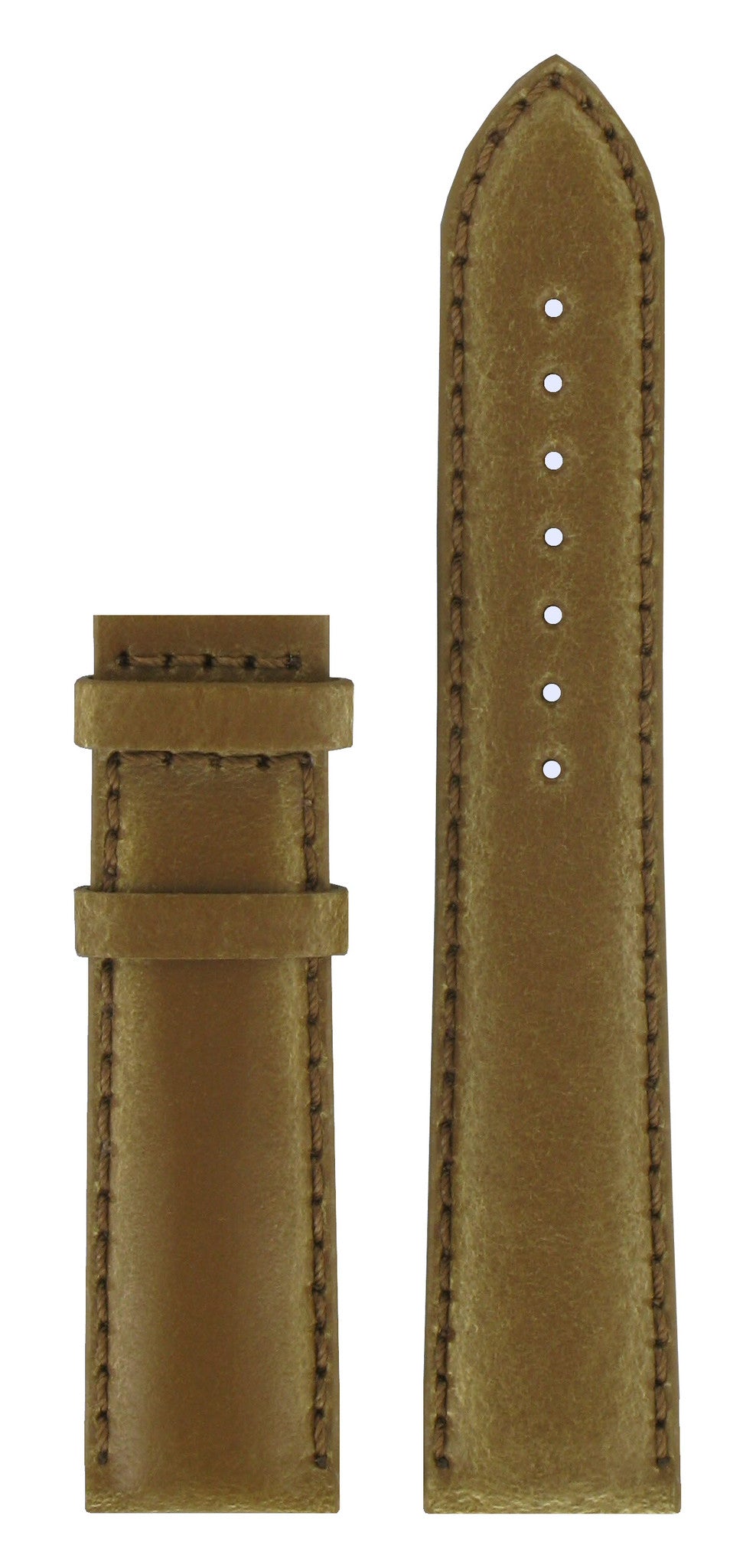 Tissot T005510A Watch Band T610021082 Brown Leather 20 mm Quadrato - Watch Plaza