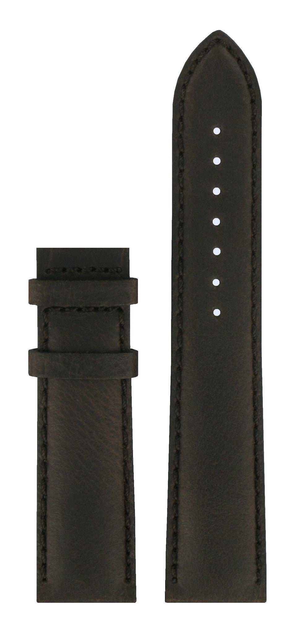 Tissot T005510A Watch Band T610021084 Dark Brown Leather 20 mm Quadrato - Watch Plaza