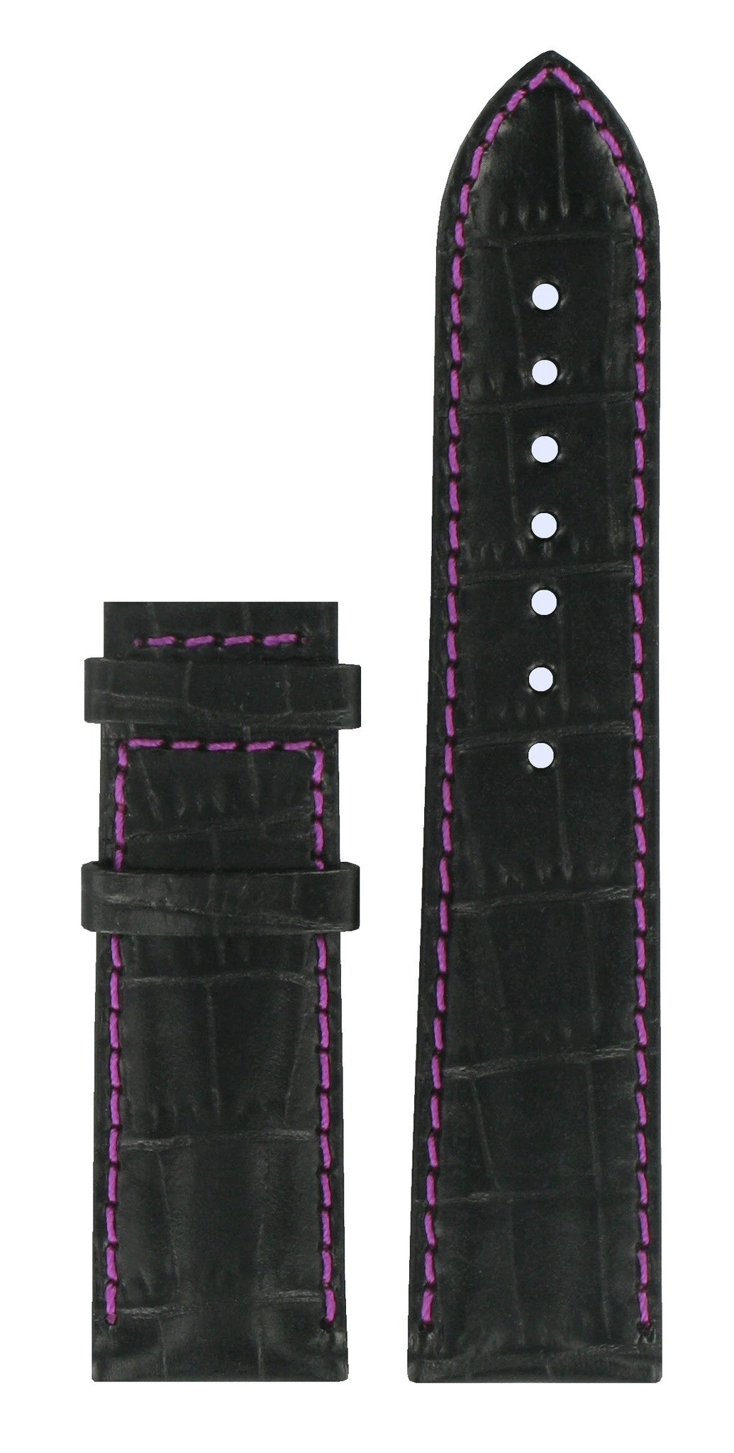 Tissot T005510A Watch Band T610027536 Black Leather 20 mm Quadrato - Watch Plaza