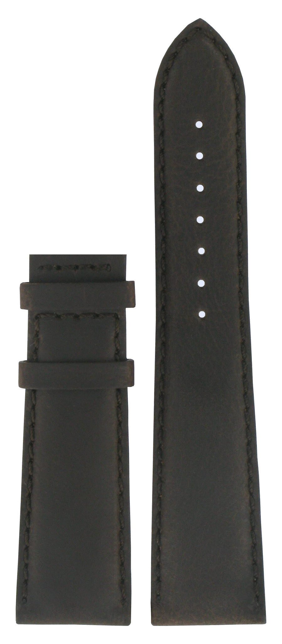 Tissot T005517A Watch Band T610020859 Dark Brown Leather 22 mm Quadrato - Watch Plaza