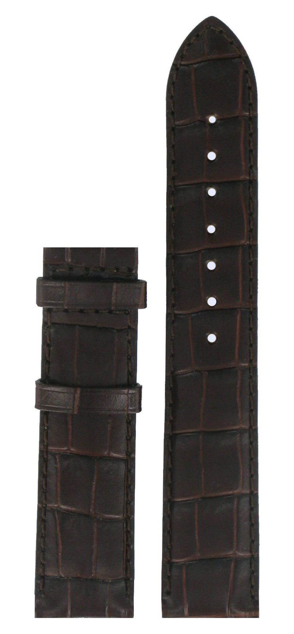 Tissot T006407, T415413 Watch Band T610014577 Brown Leather 19 mm Le Locle - Watch Plaza