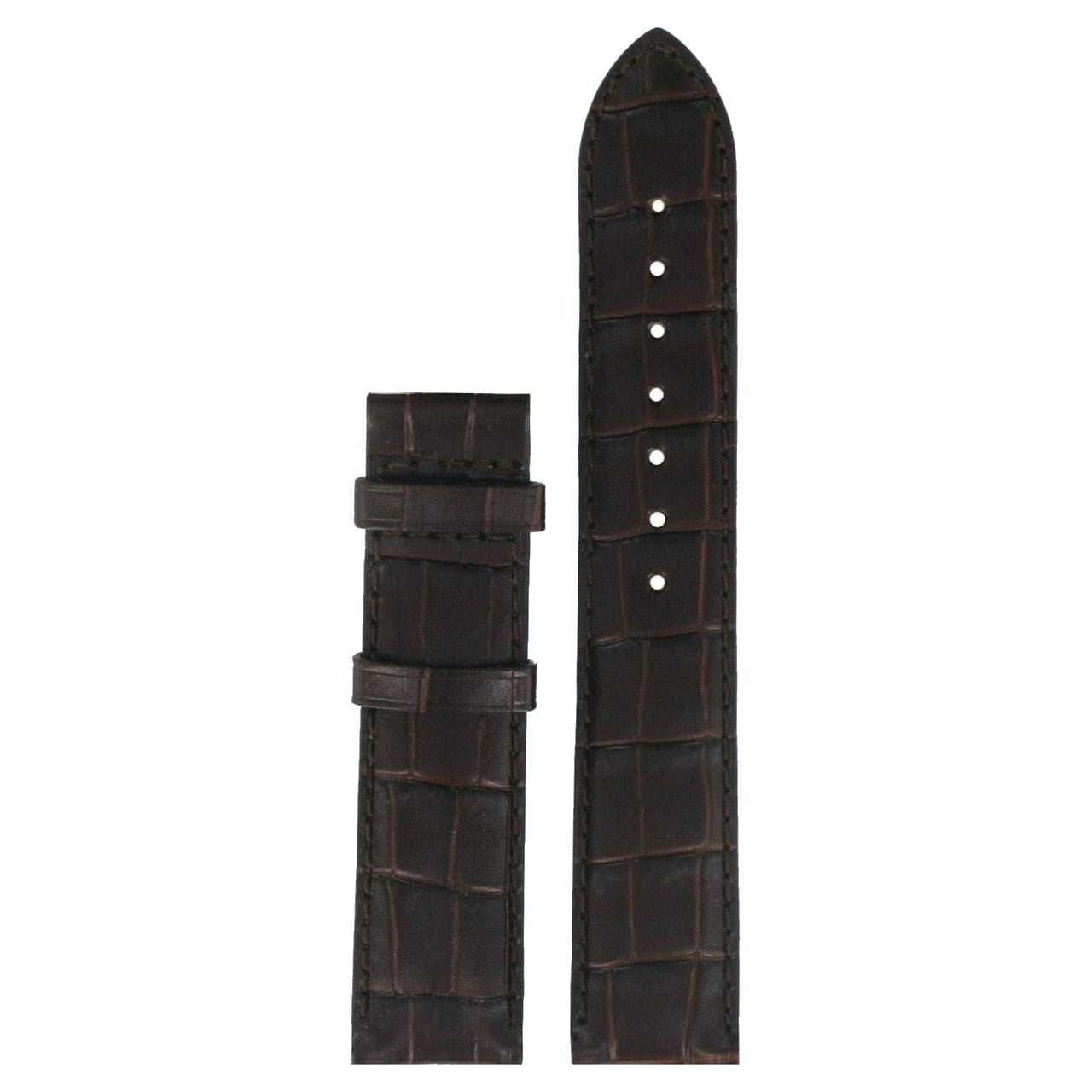 Tissot T006407, T541413 Watch Band T610014578 Brown Leather 19 mm Le Locle - Watch Plaza