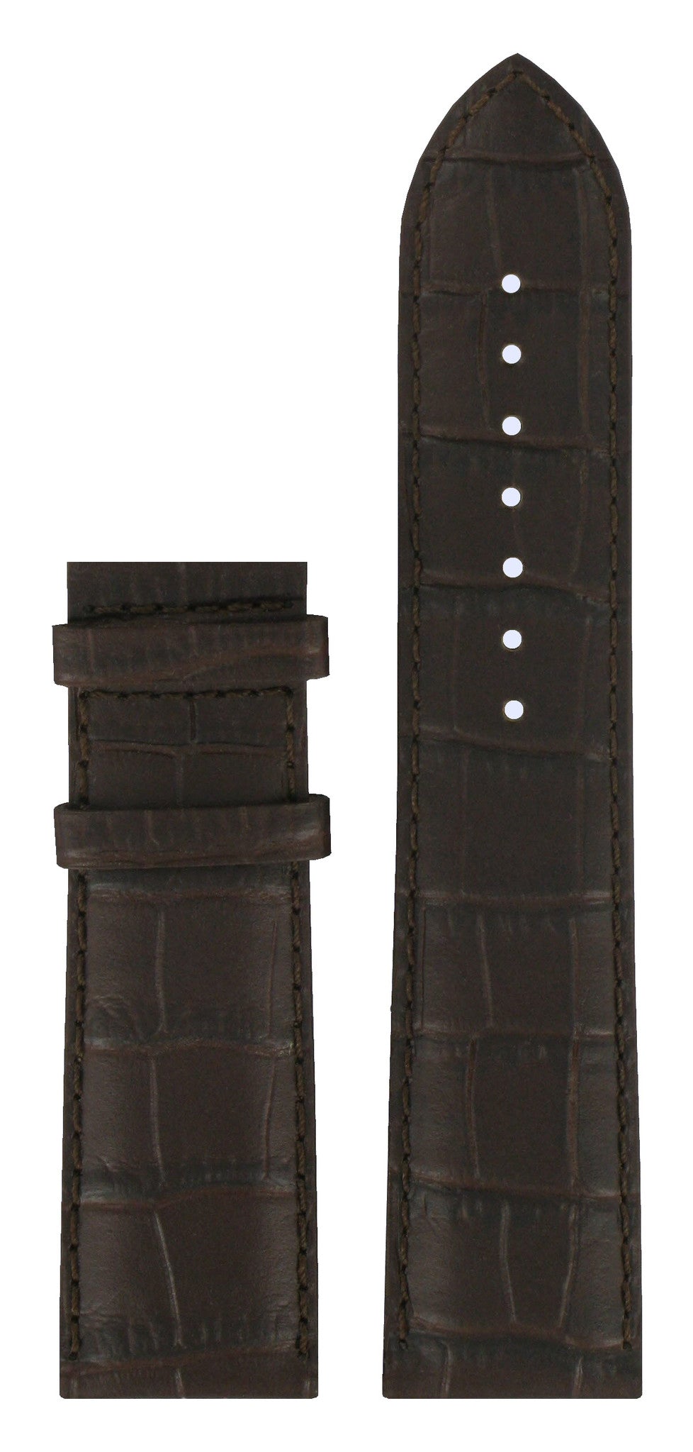 Tissot T006707A Watch Band T610027335 Brown Leather 22 mm Le Locle - Watch Plaza